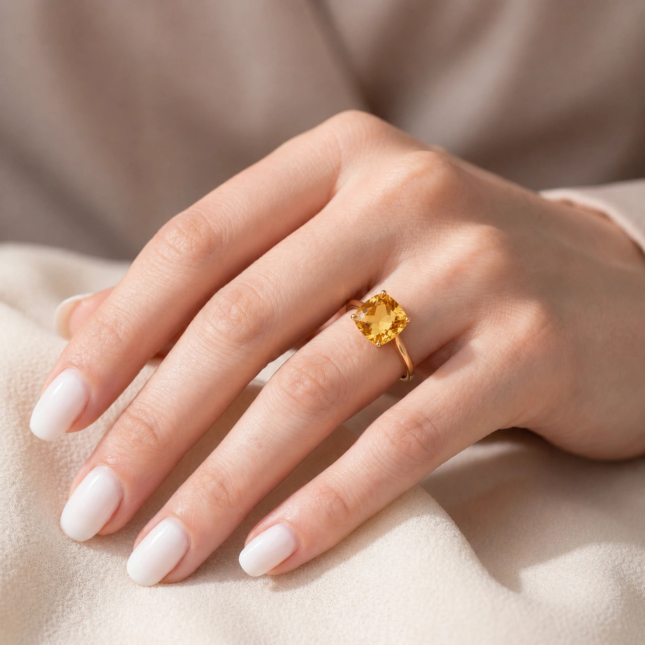 Yellow Gold Citrine — Angelica