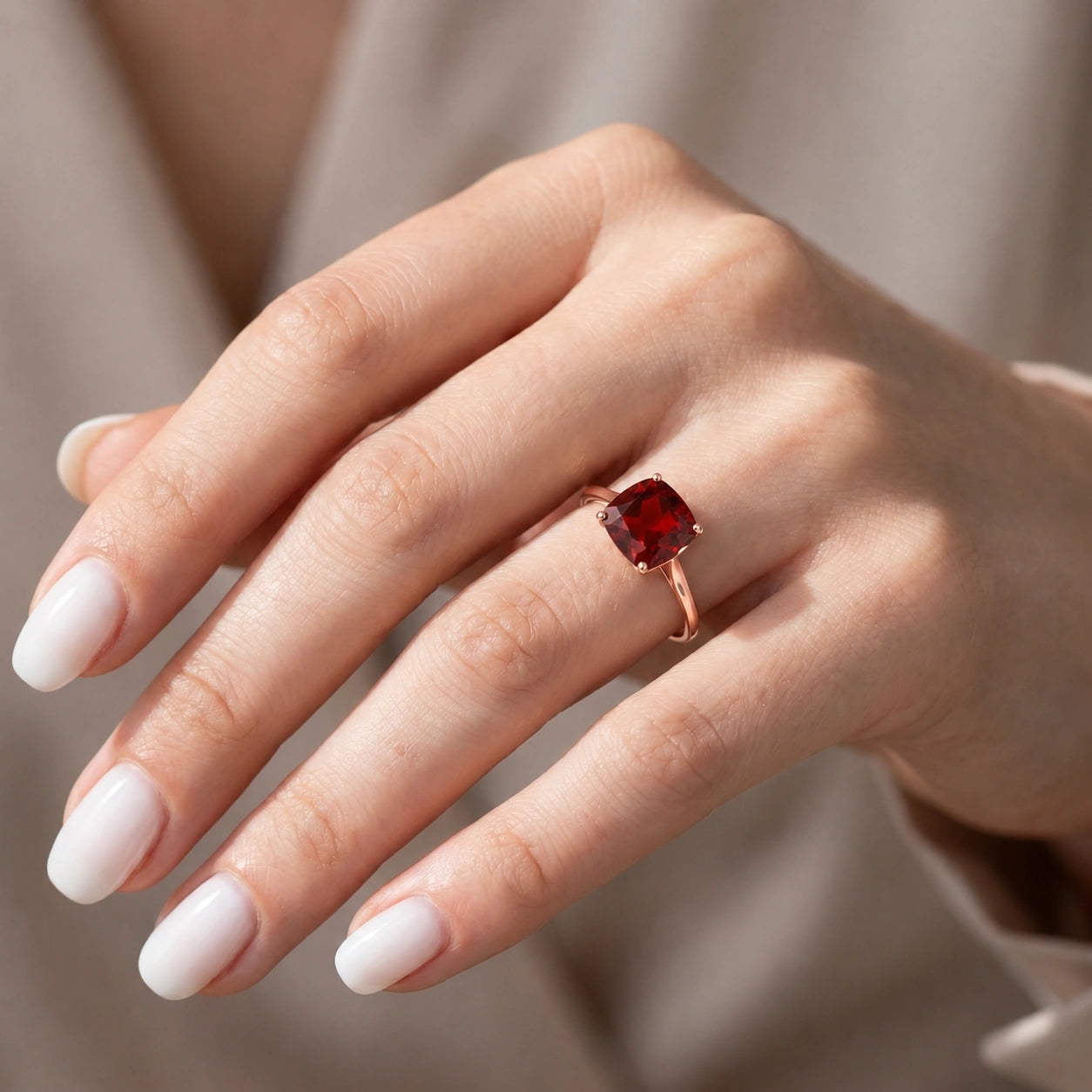 Rose Gold Garnet — Angelica
