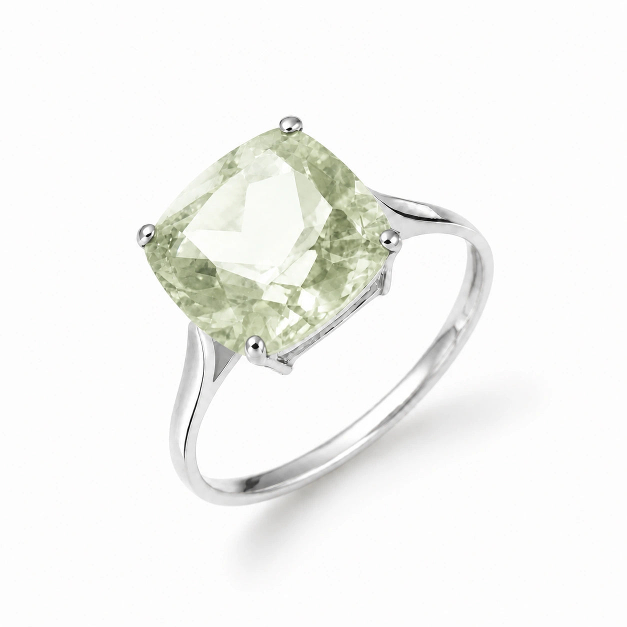 White Gold Green Amethyst — Angelica