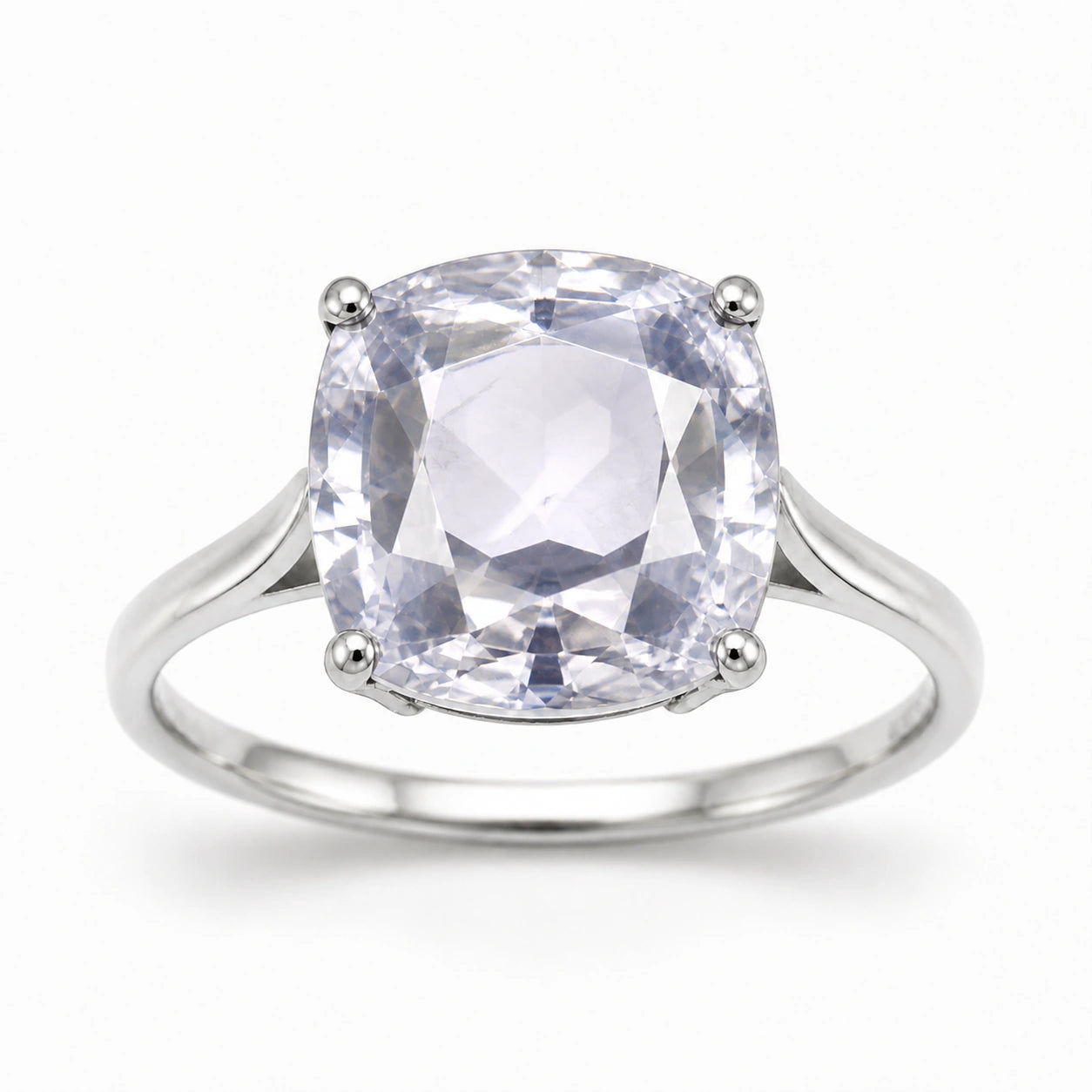 White Gold Grace Ring White Topaz 10K — Delfina