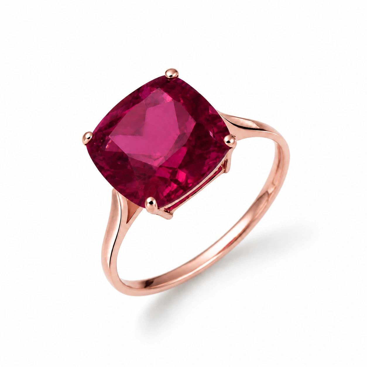 Rose Gold Grace Ring Ruby 10K — Delfina