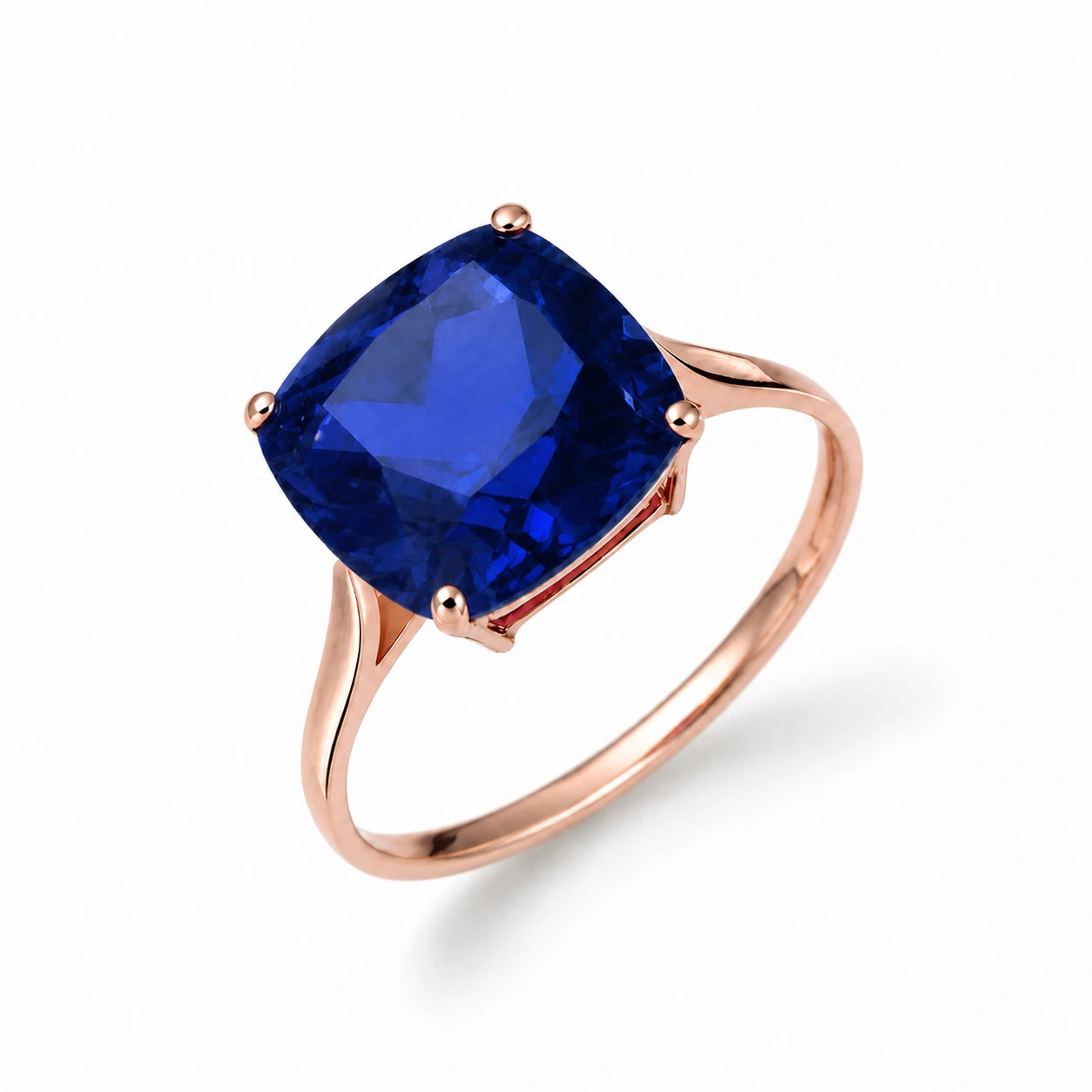 Rose Gold Grace Ring Sapphire 10K — Delfina