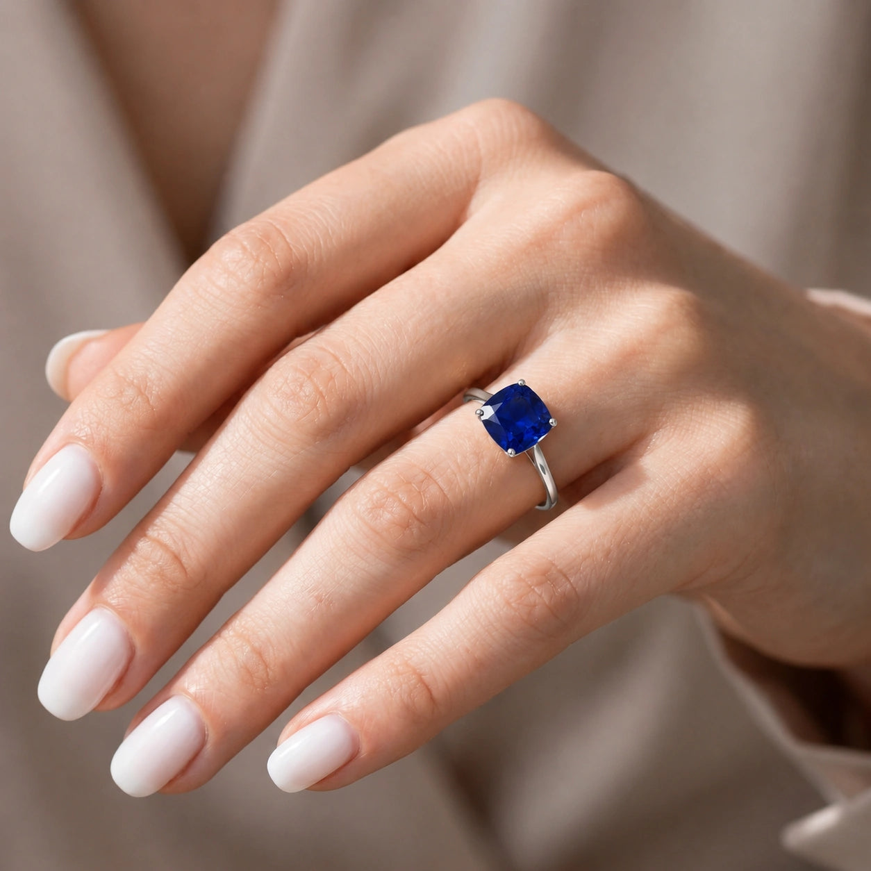 White Gold Sapphire — Angelica