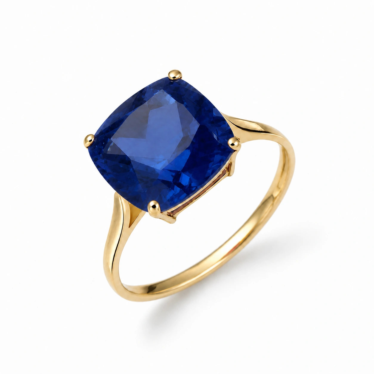 Yellow Gold Grace Ring Sapphire 10K — Delfina