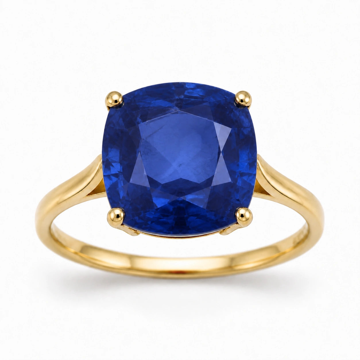 Yellow Gold Grace Ring Sapphire 10K — Delfina