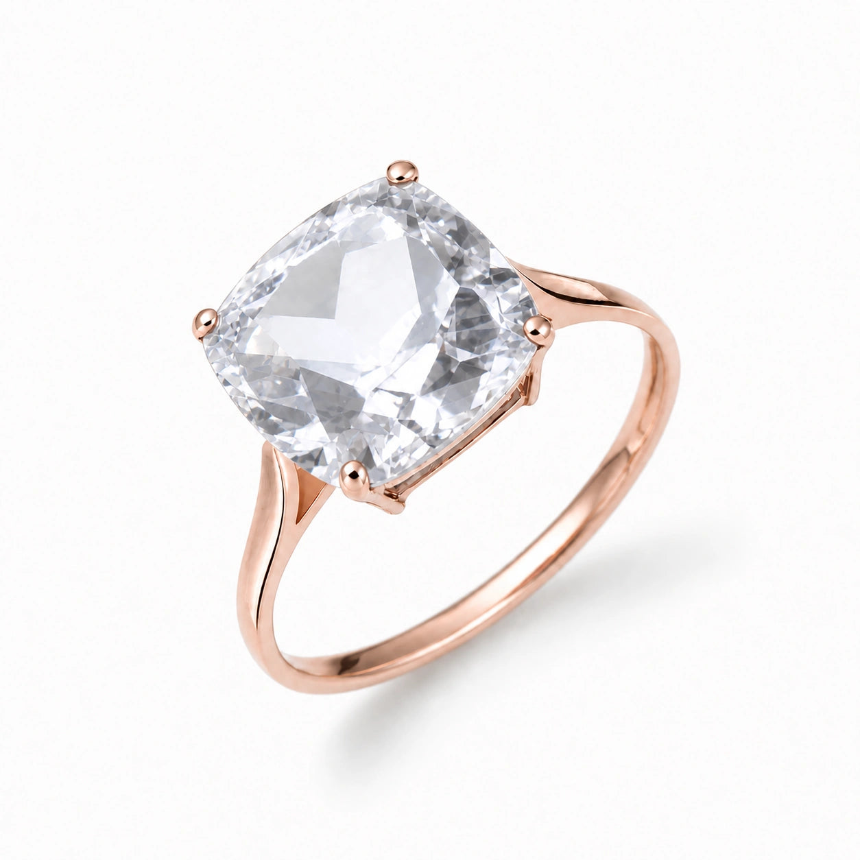 Rose Gold White Topaz — Angelica