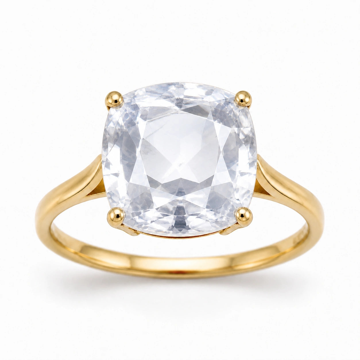 Yellow Gold White Topaz — Angelica