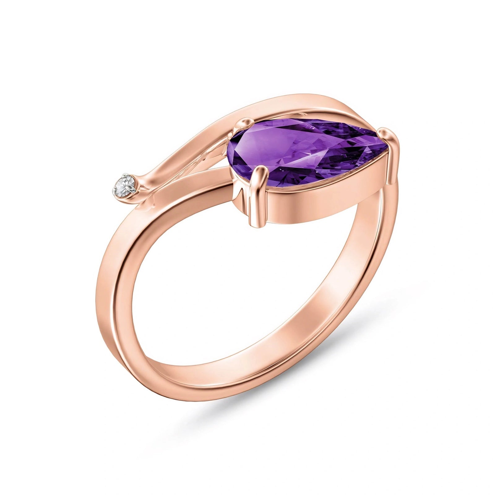 Rose Gold Diamond & Amethyst — Verdiana