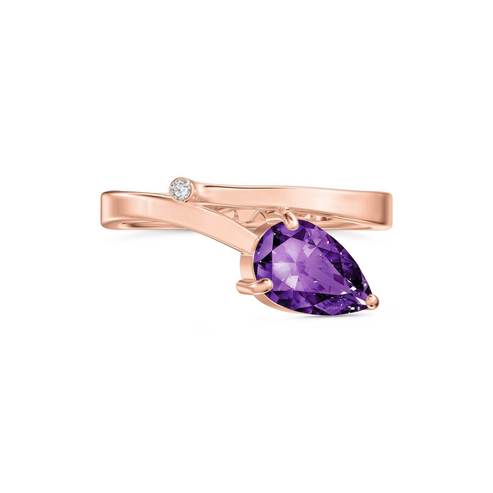 Rose Gold Diamond & Amethyst — Verdiana