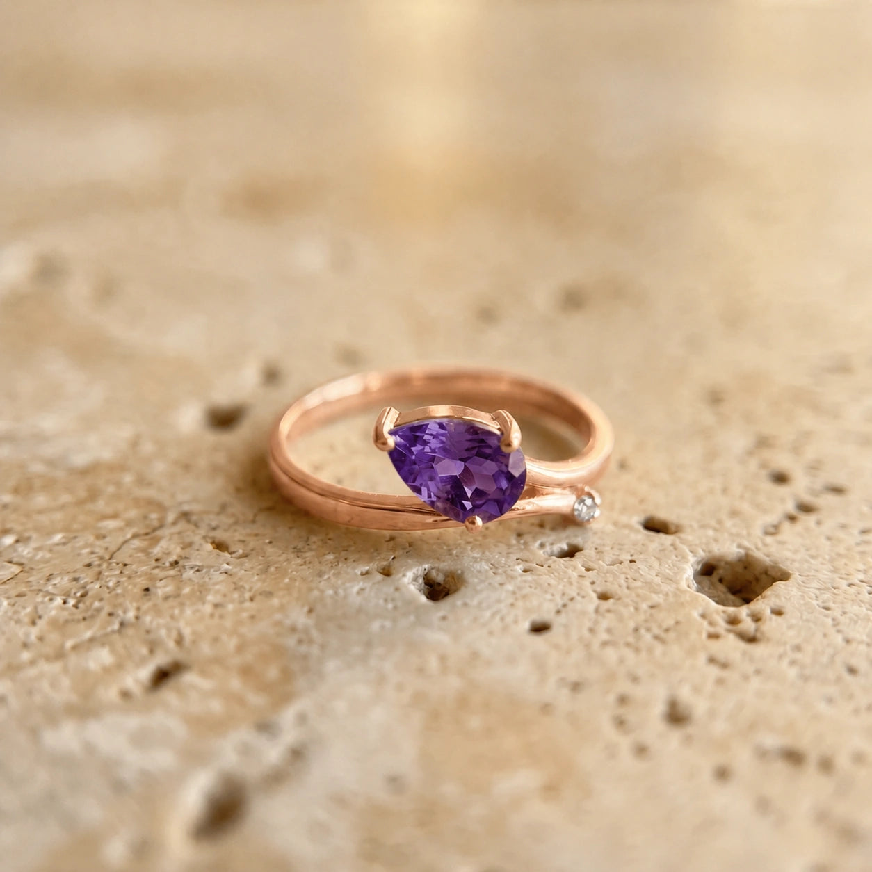 Rose Gold Diamond & Amethyst — Verdiana