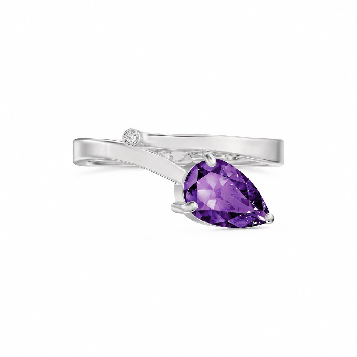 White Gold Diamond & Amethyst — Verdiana