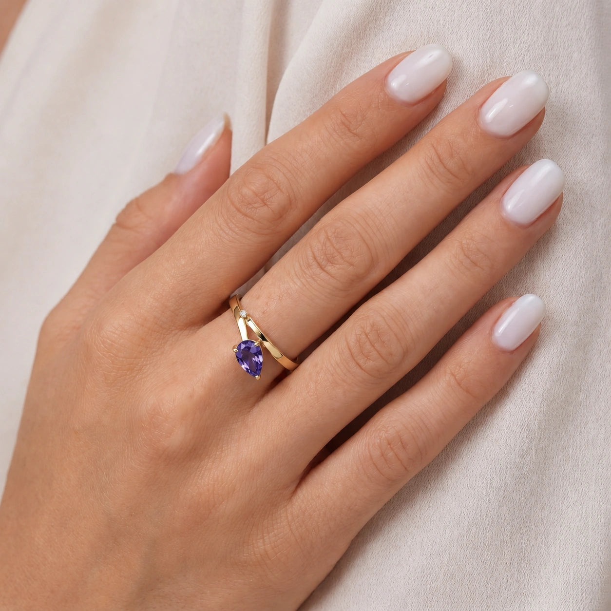 Yellow Gold Diamond & Amethyst — Verdiana