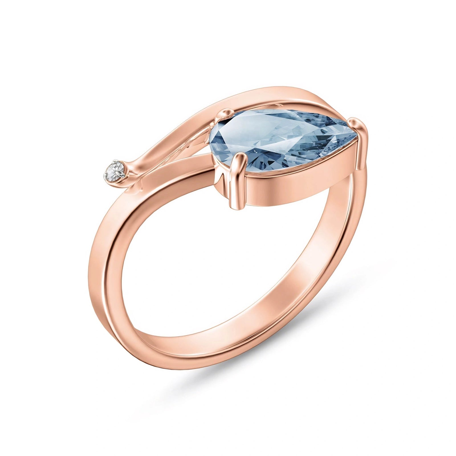Rose Gold Diamond & Aquamarine — Verdiana