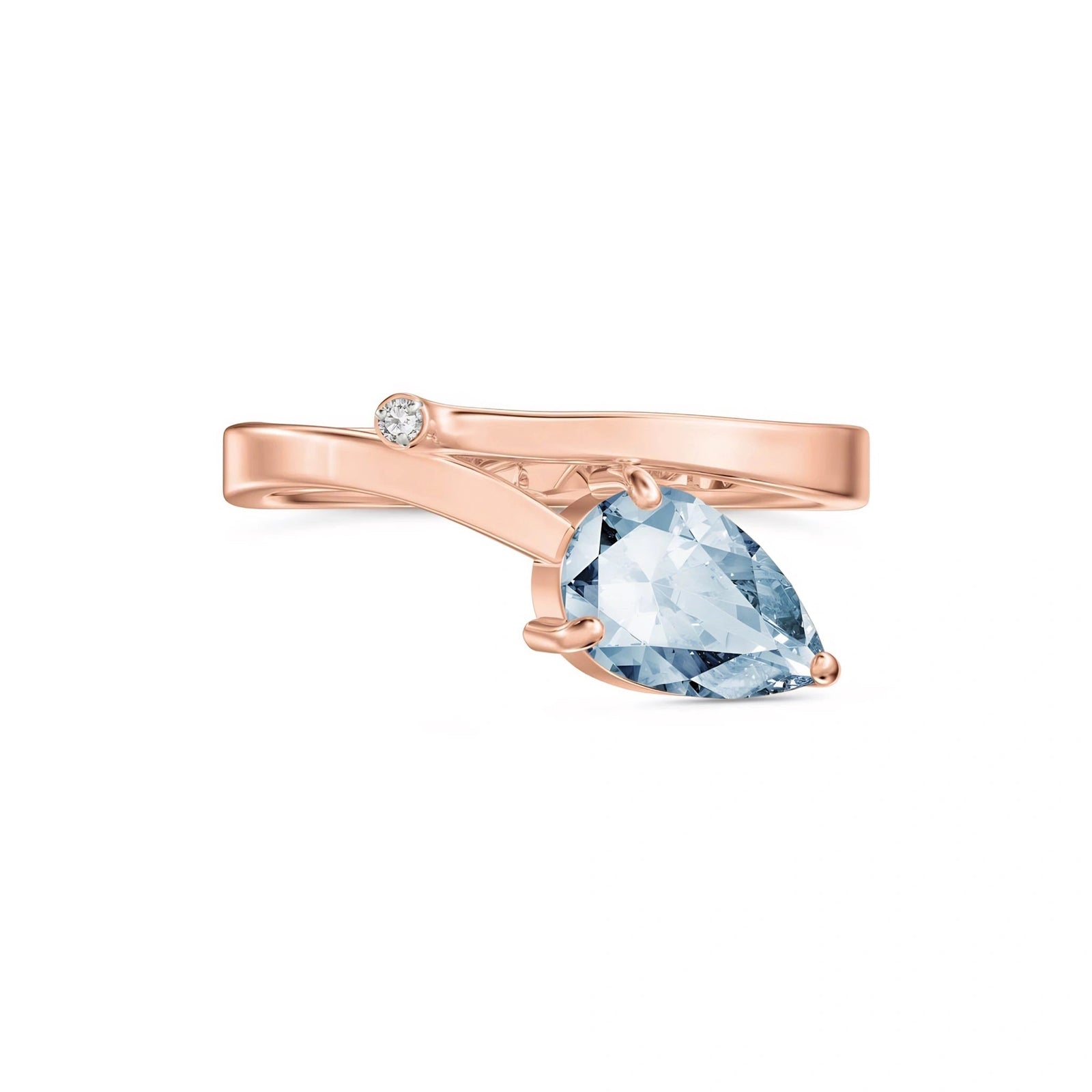 Rose Gold Diamond & Aquamarine — Verdiana