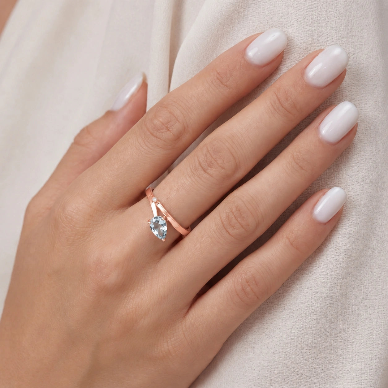 Rose Gold Diamond & Aquamarine — Verdiana