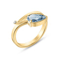 Yellow Gold Diamond & Aquamarine — Verdiana