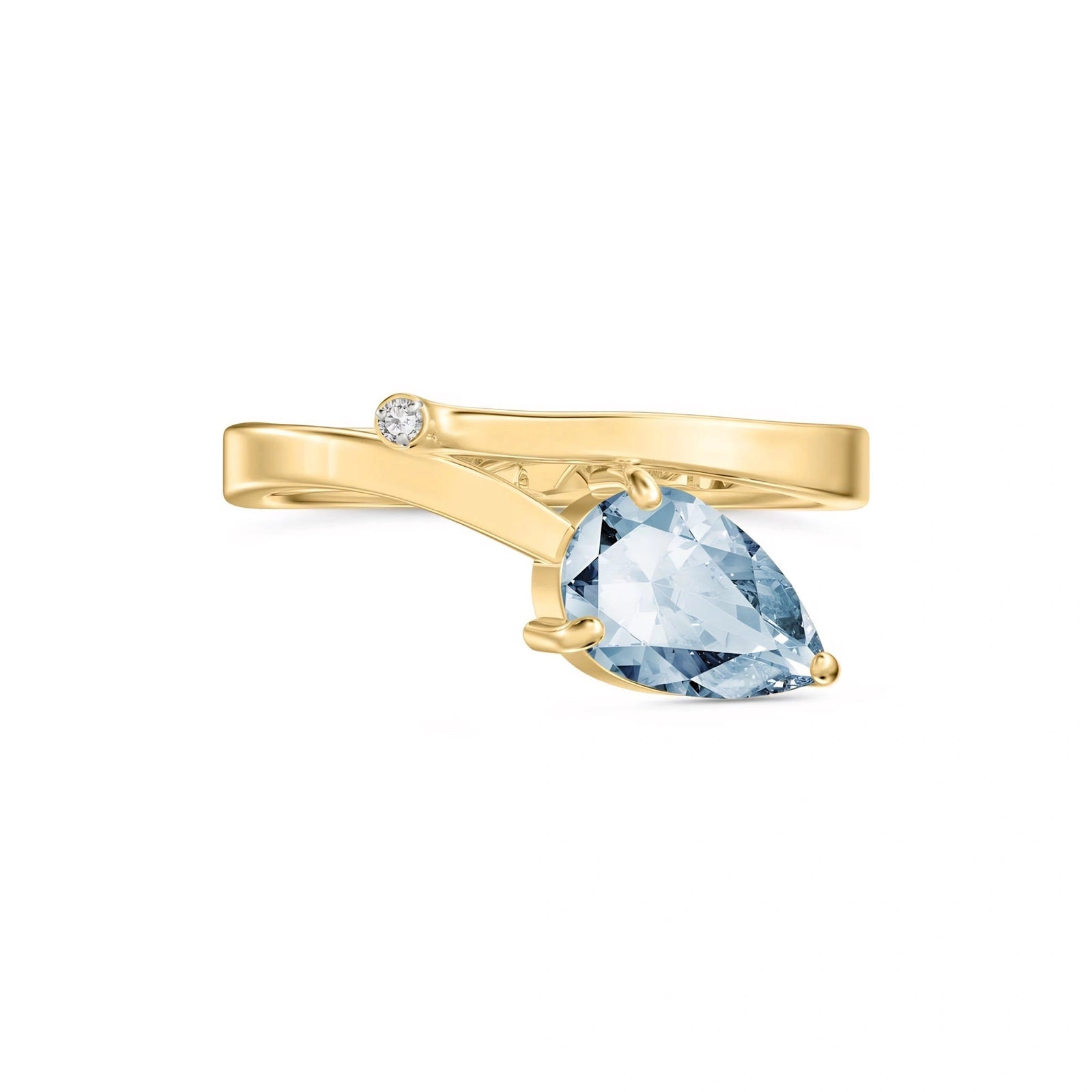 Yellow Gold Diamond & Aquamarine — Verdiana