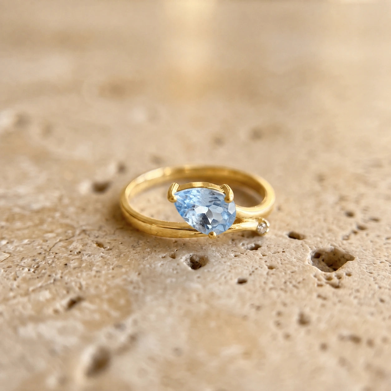Yellow Gold Diamond & Aquamarine — Verdiana