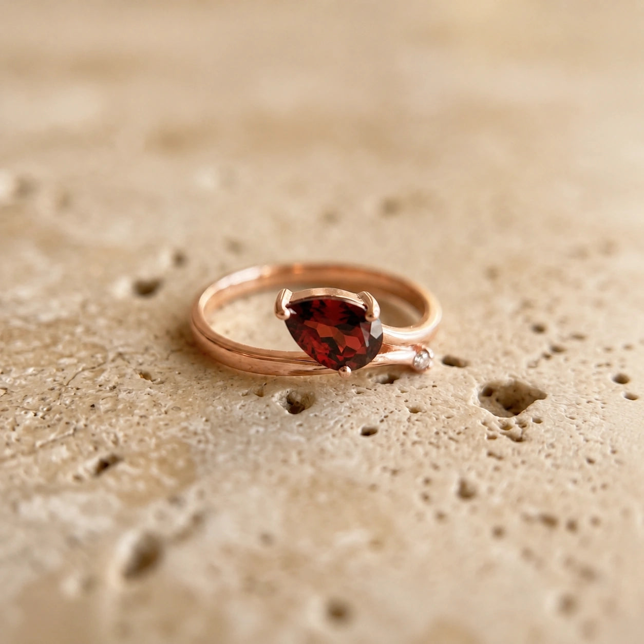 Rose Gold Diamond & Garnet — Verdiana