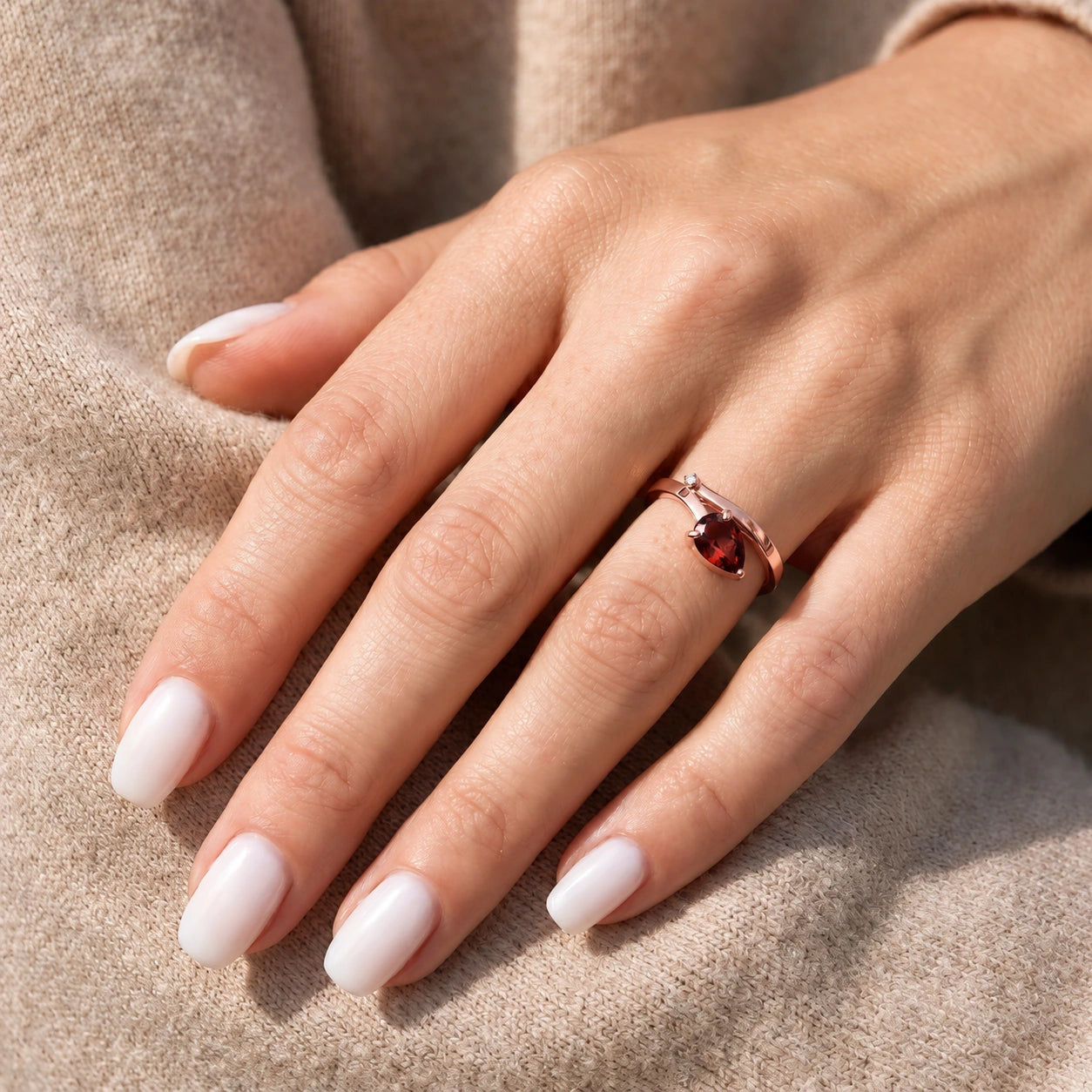 Rose Gold Diamond & Garnet — Verdiana