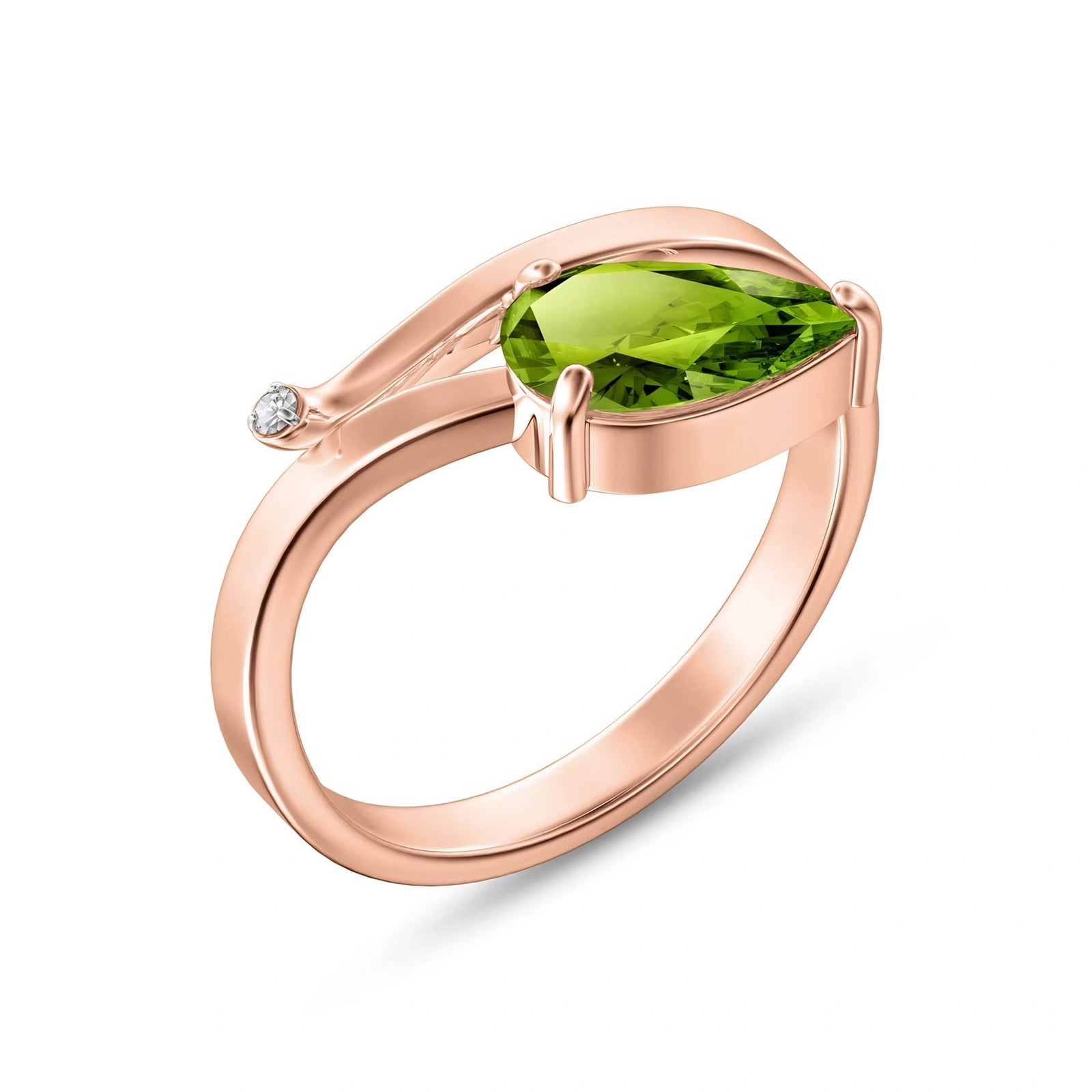 Rose Gold Diamond & Peridot — Verdiana