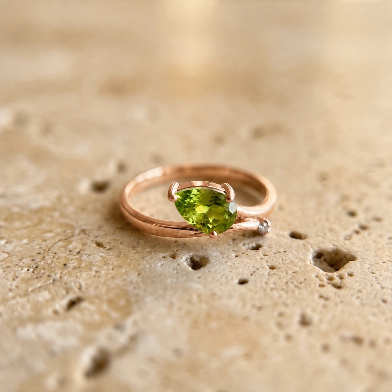 Rose Gold Diamond & Peridot — Verdiana