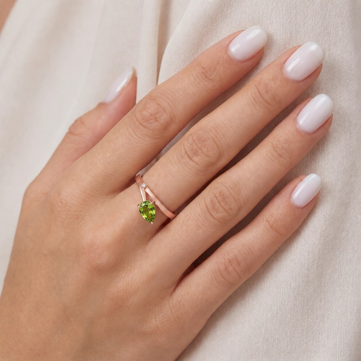 Rose Gold Diamond & Peridot — Verdiana