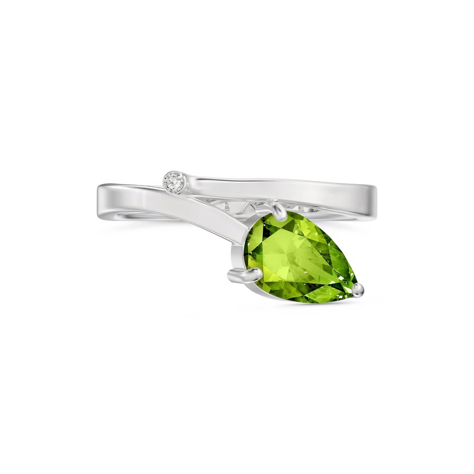 White Gold Diamond & Peridot — Verdiana