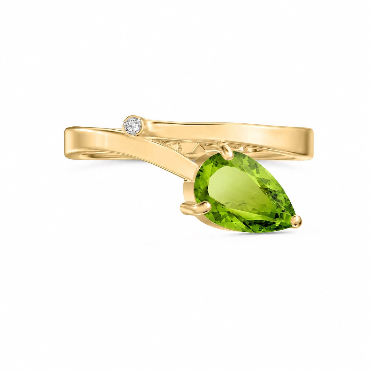 Yellow Gold Diamond & Peridot — Verdiana