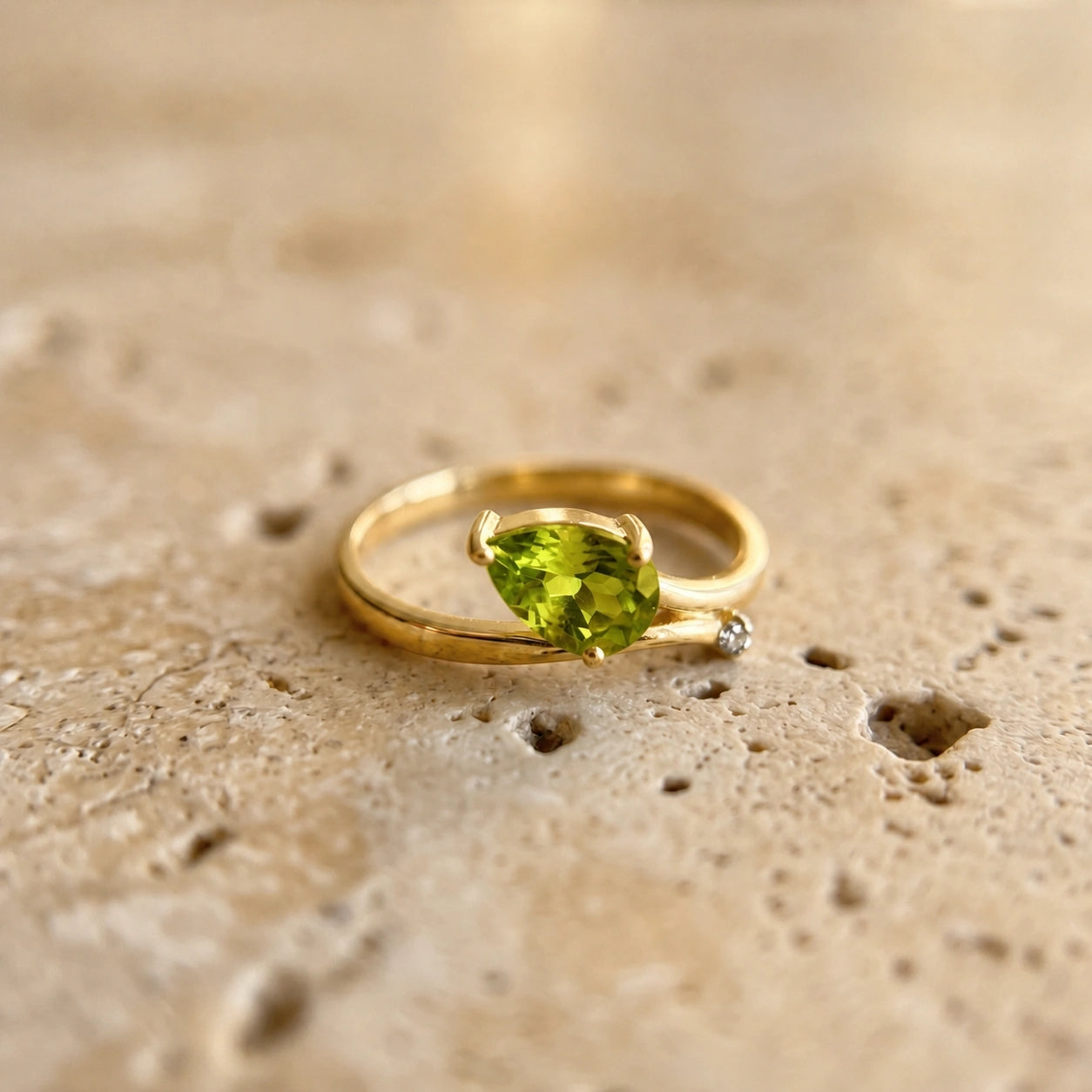 Yellow Gold Diamond & Peridot — Verdiana