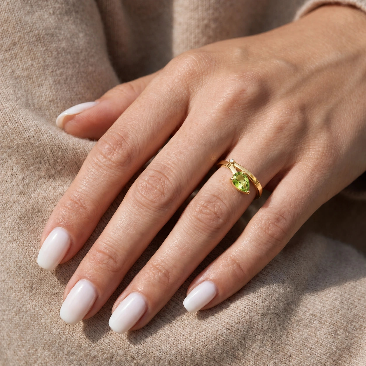 Yellow Gold Diamond & Peridot — Verdiana