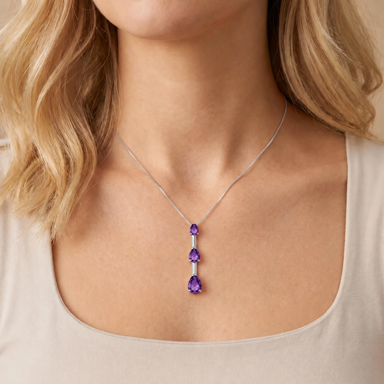 White Gold Amethyst — Ylenia