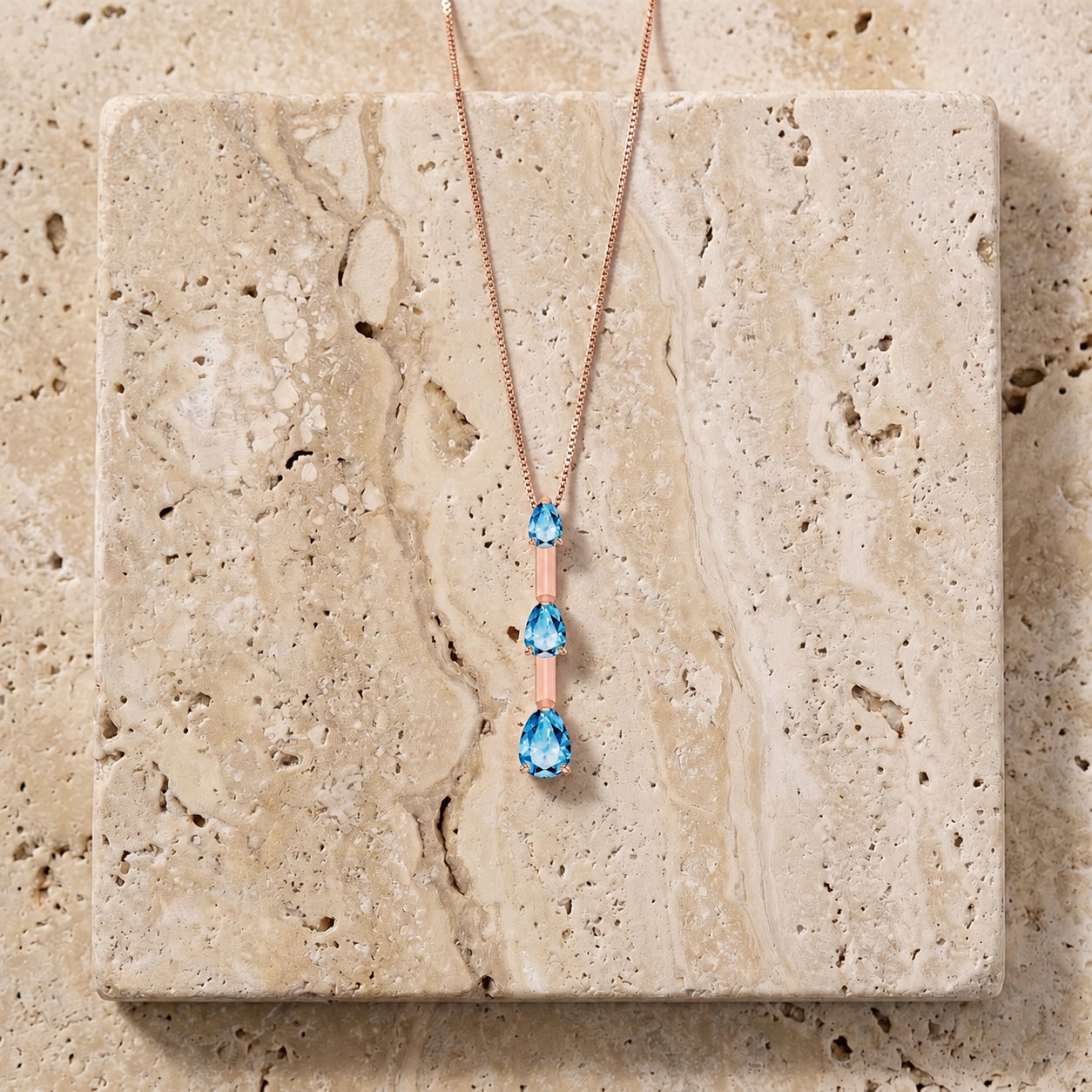 Rose Gold Blue Topaz — Ylenia