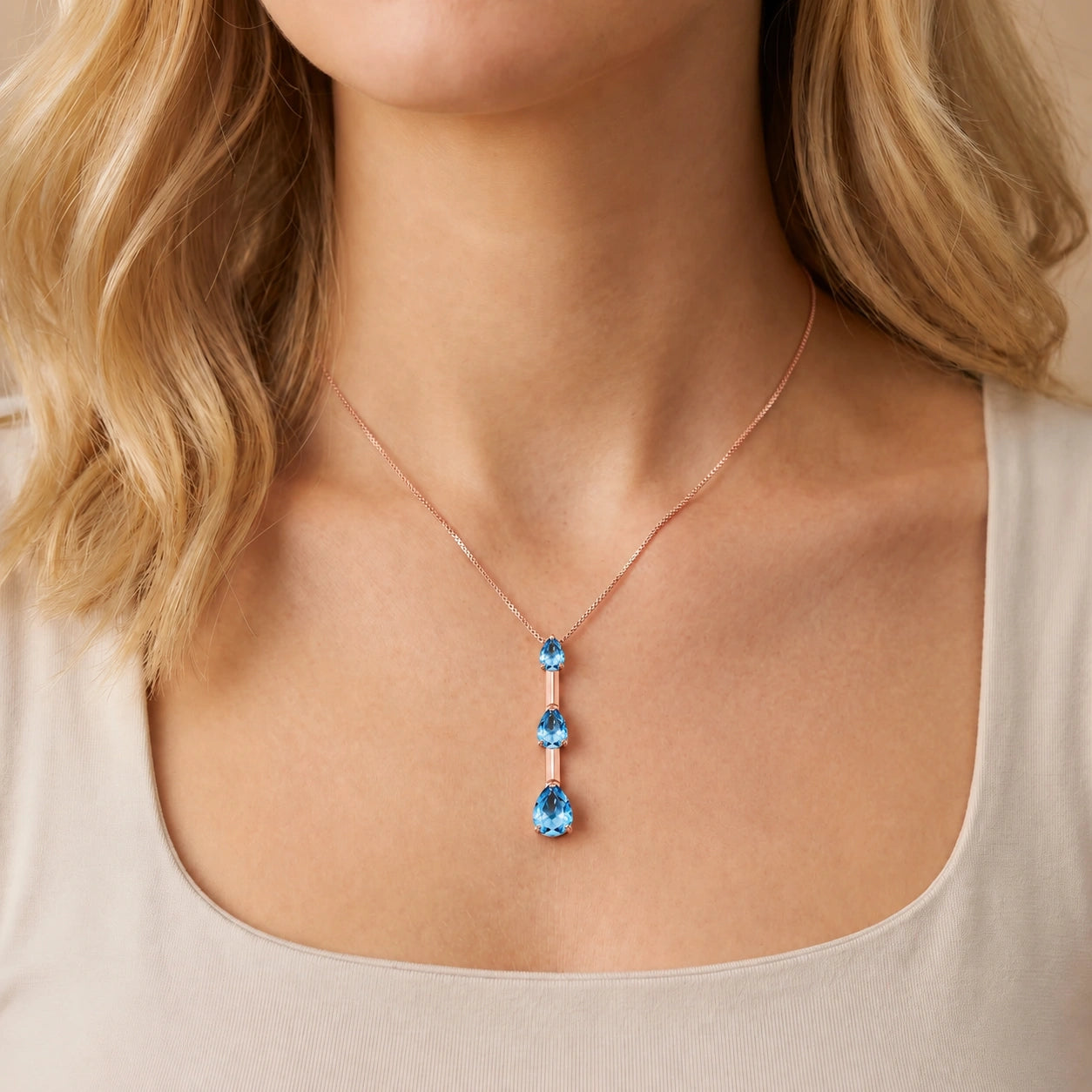 Rose Gold Blue Topaz — Ylenia