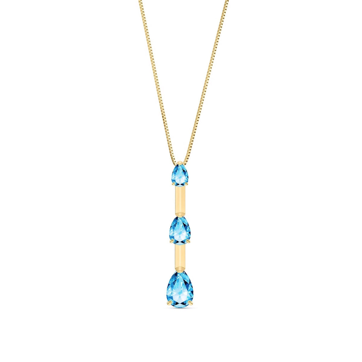 Yellow Gold Blue Topaz — Ylenia