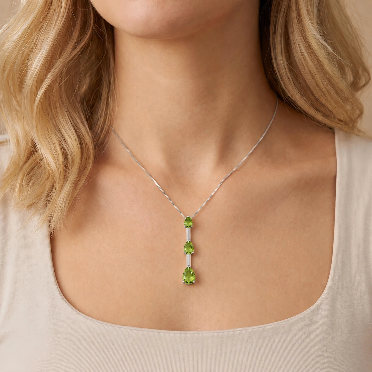 White Gold Peridot — Ylenia