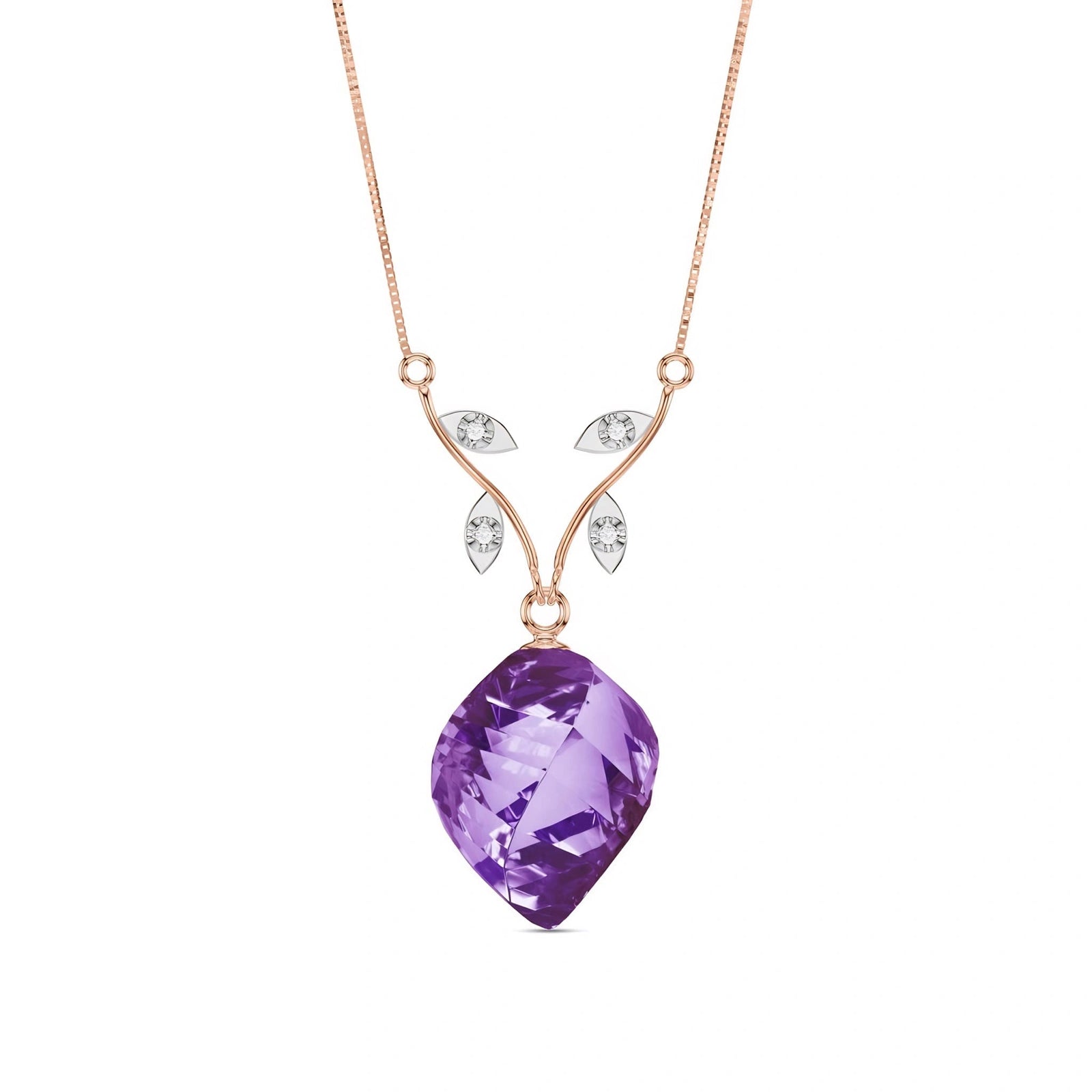 Rose Gold Amethyst & Diamond — Anselma
