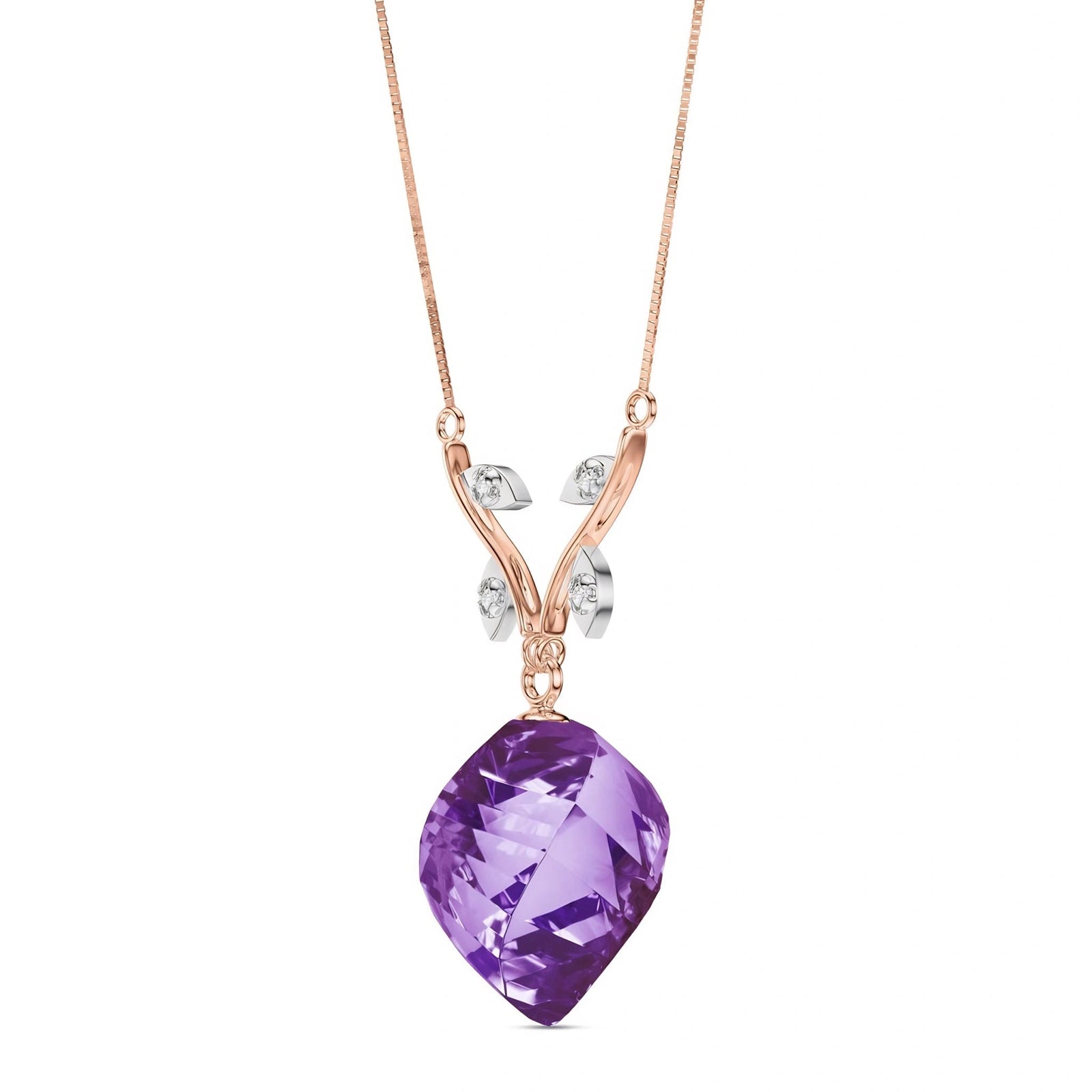 Rose Gold Amethyst & Diamond — Anselma