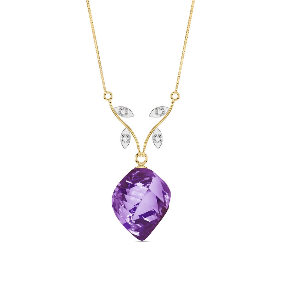 Yellow Gold Amethyst & Diamond — Anselma