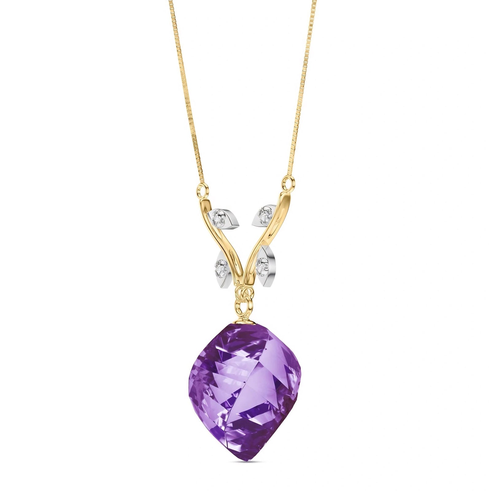 Yellow Gold Amethyst & Diamond — Anselma