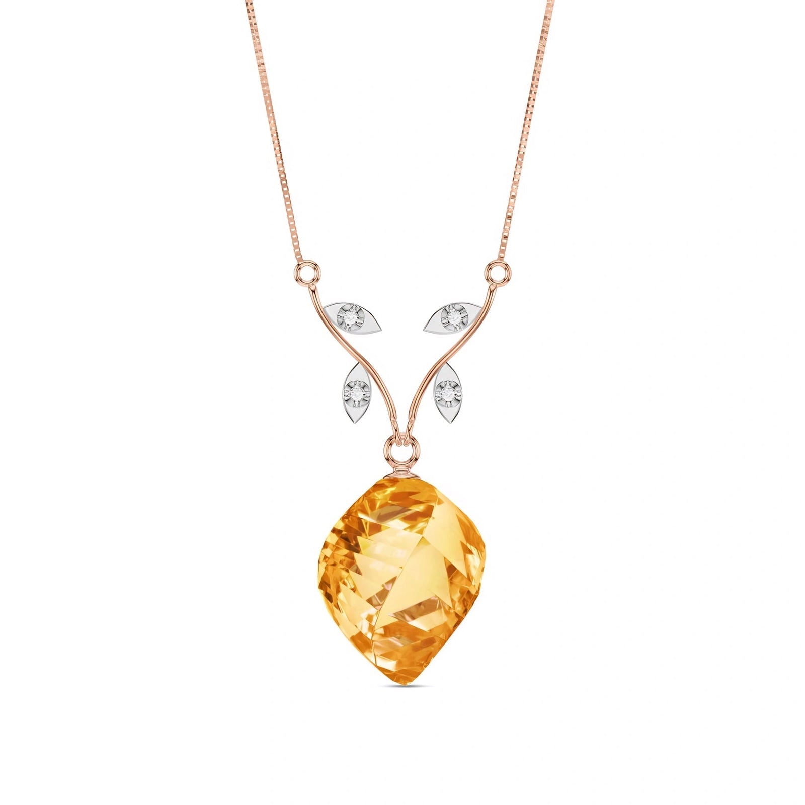 Rose Gold Citrine & Diamond — Anselma