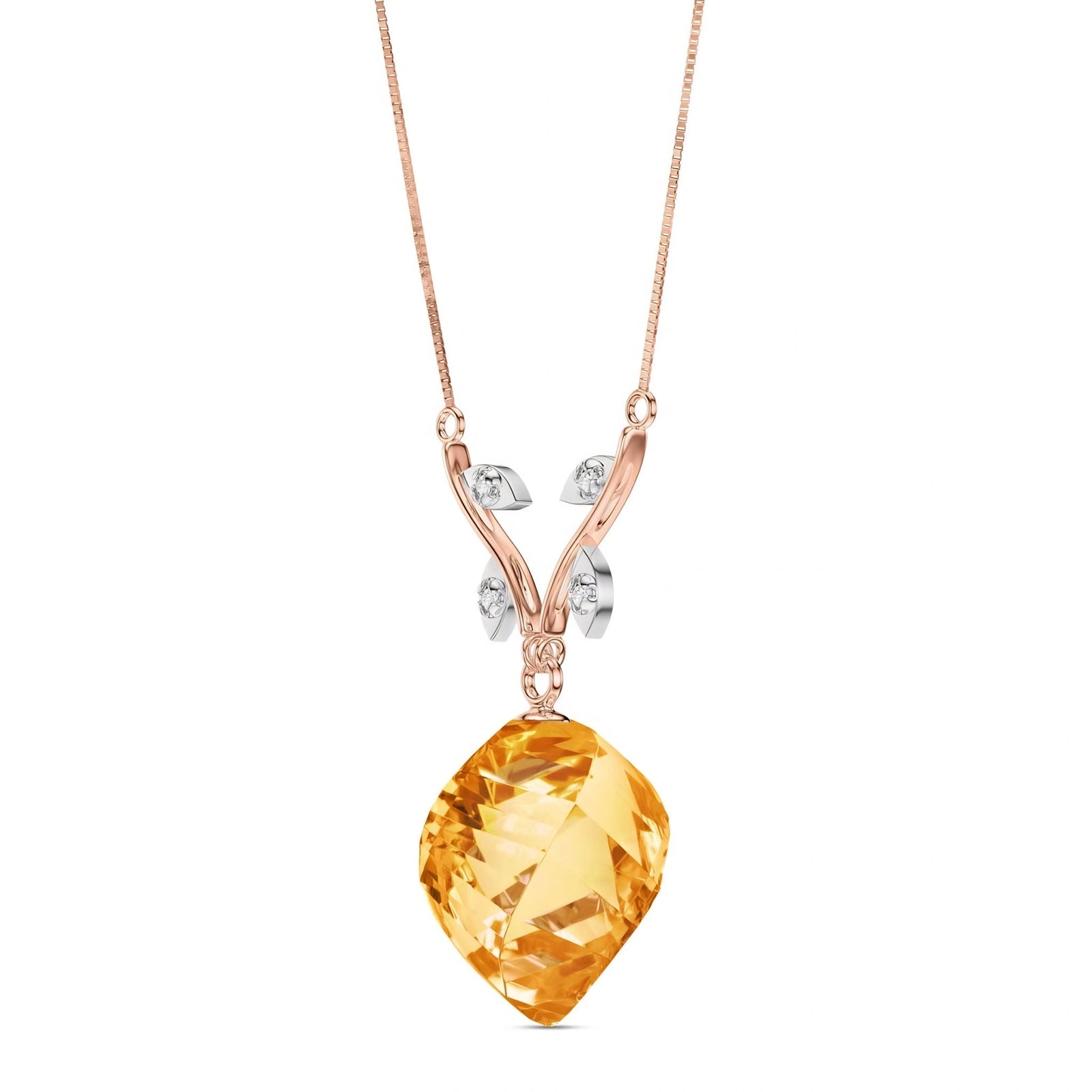 Rose Gold Citrine & Diamond — Anselma