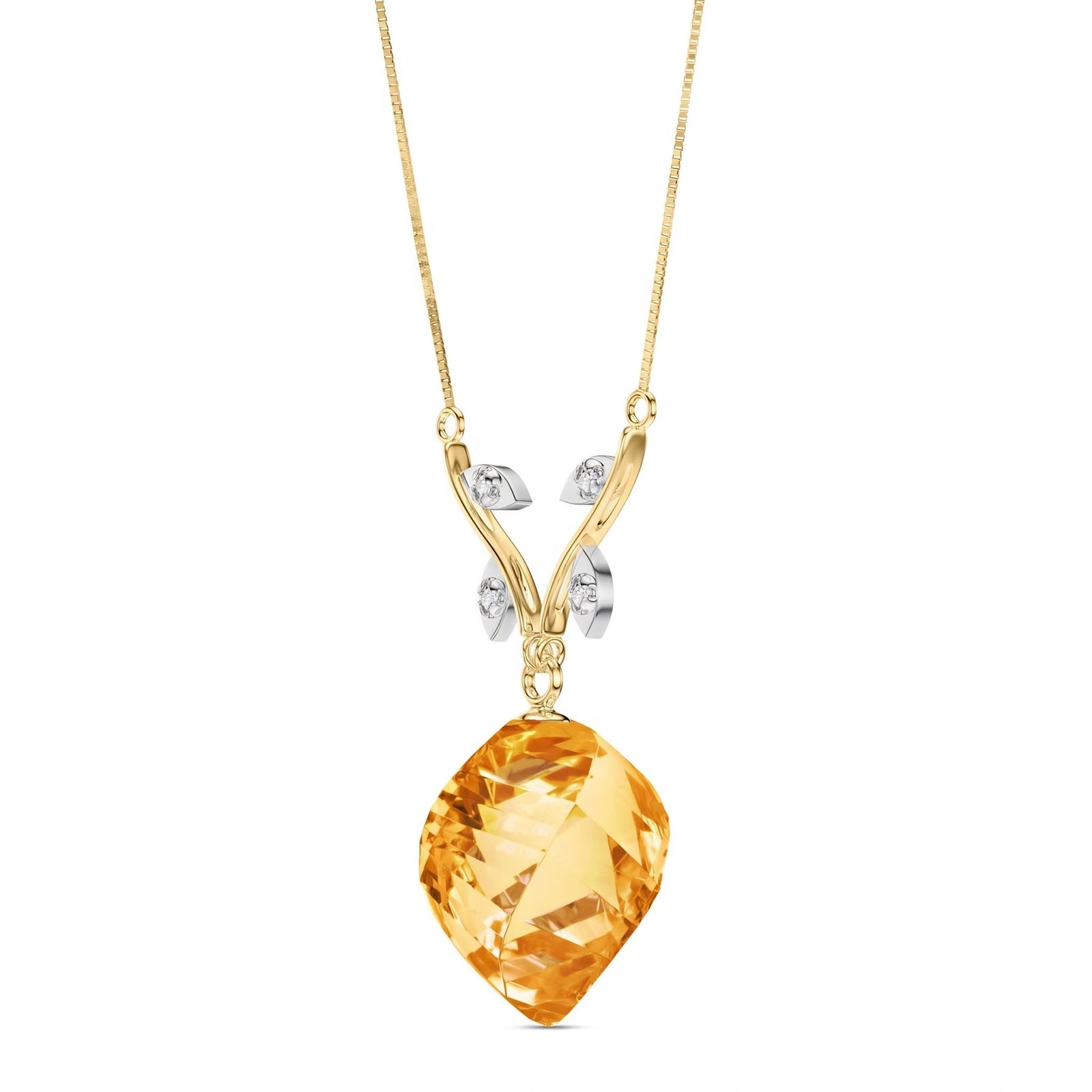 Yellow Gold Citrine & Diamond — Anselma