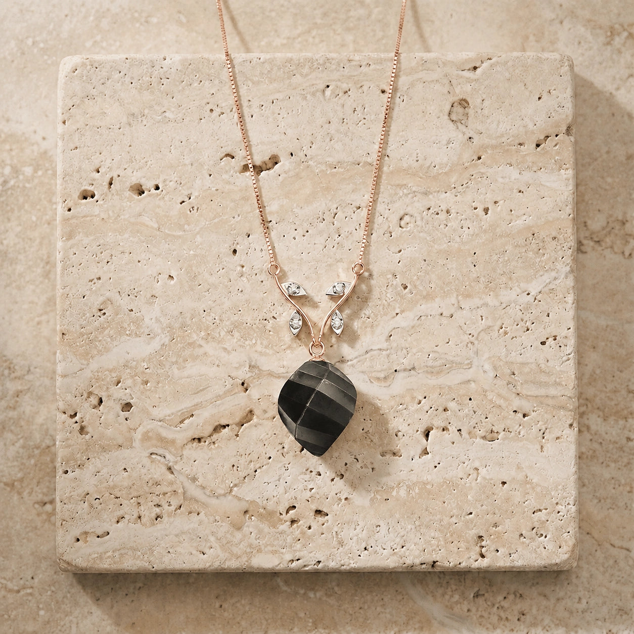 Rose Gold Spinel & Diamond — Anselma