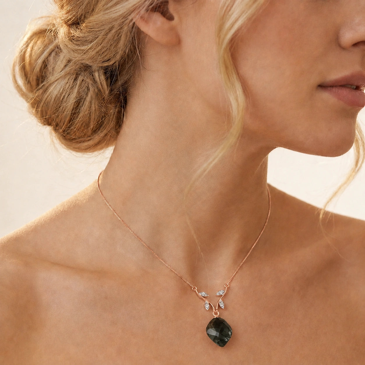 Rose Gold Spinel & Diamond — Anselma