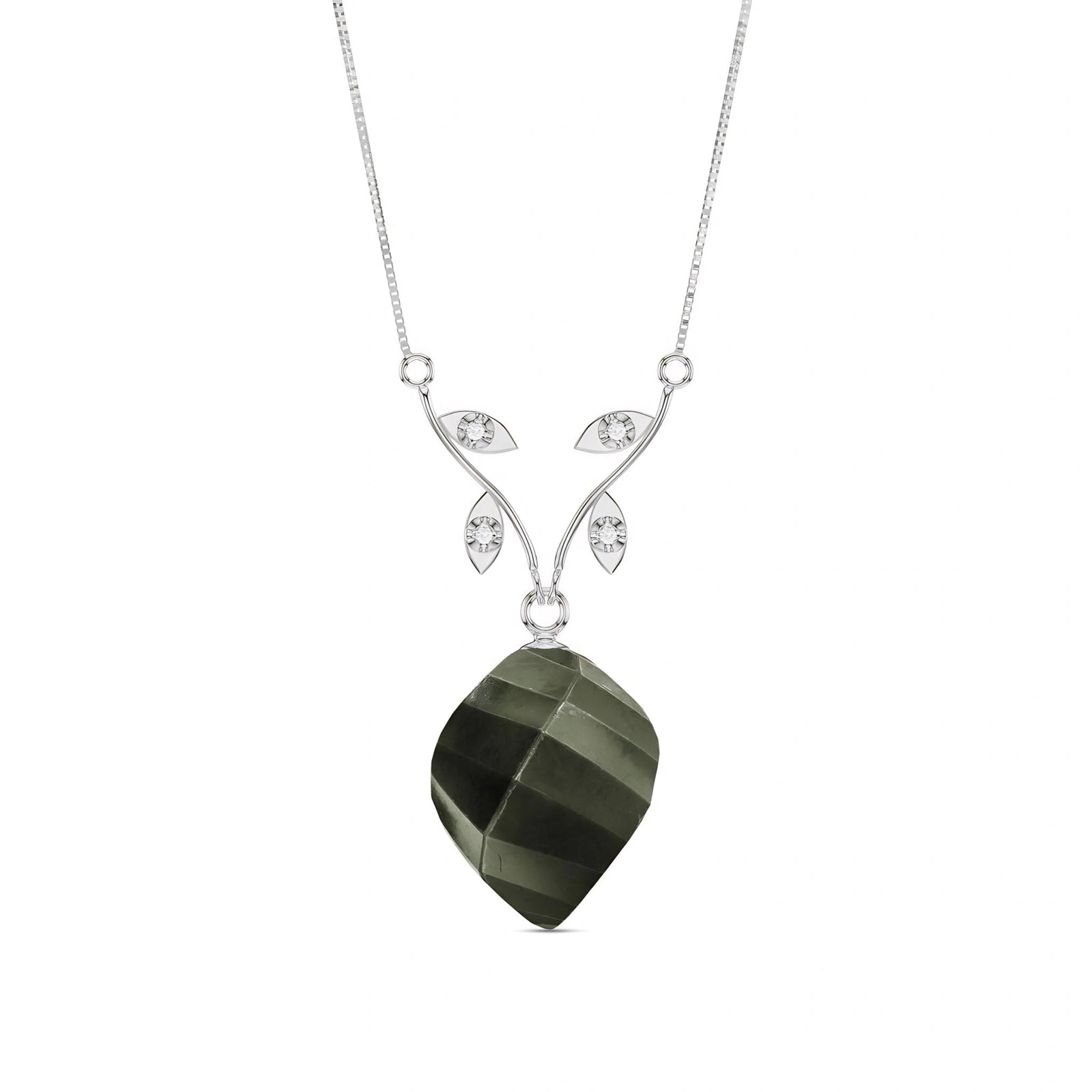 White Gold Spinel & Diamond — Anselma