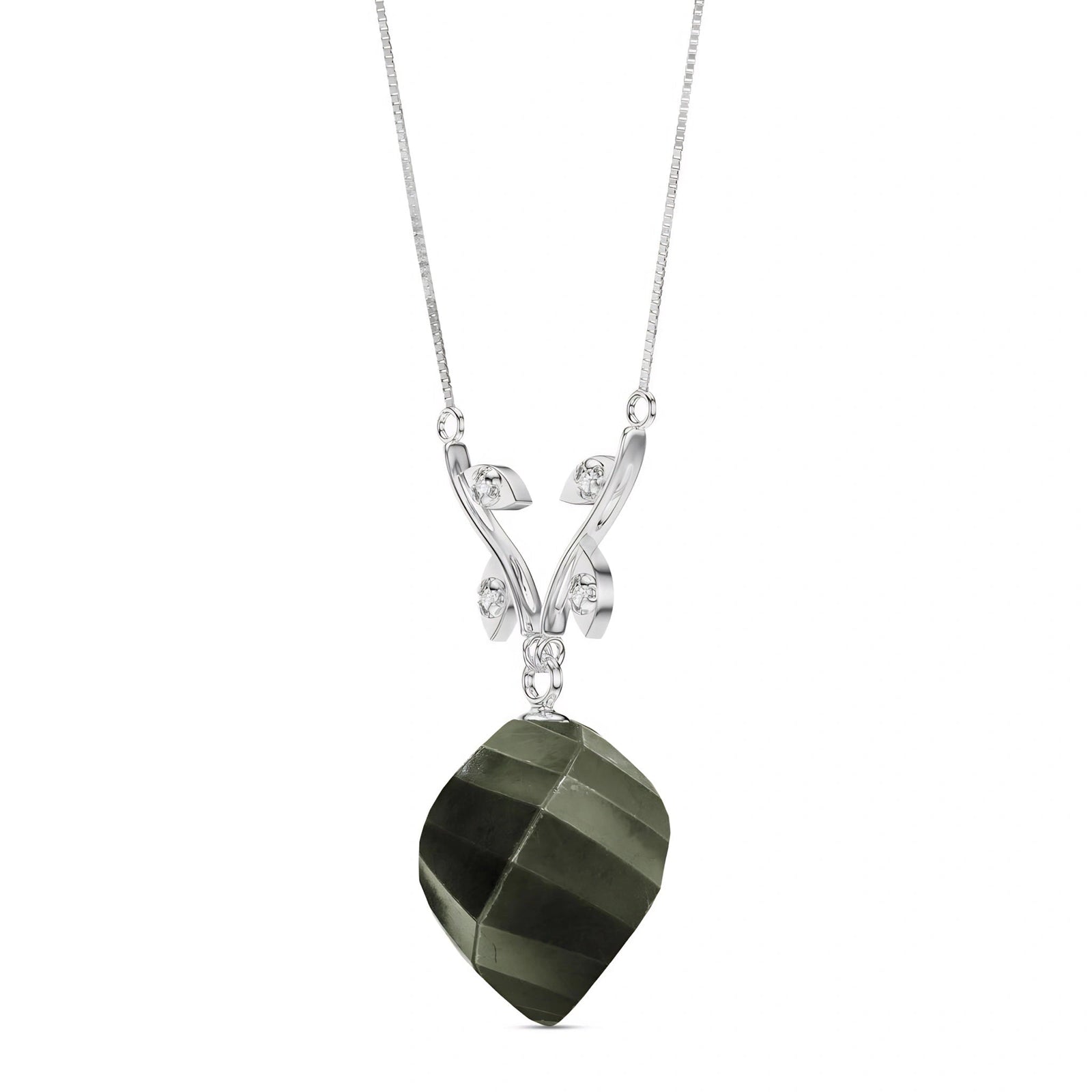 White Gold Spinel & Diamond — Anselma