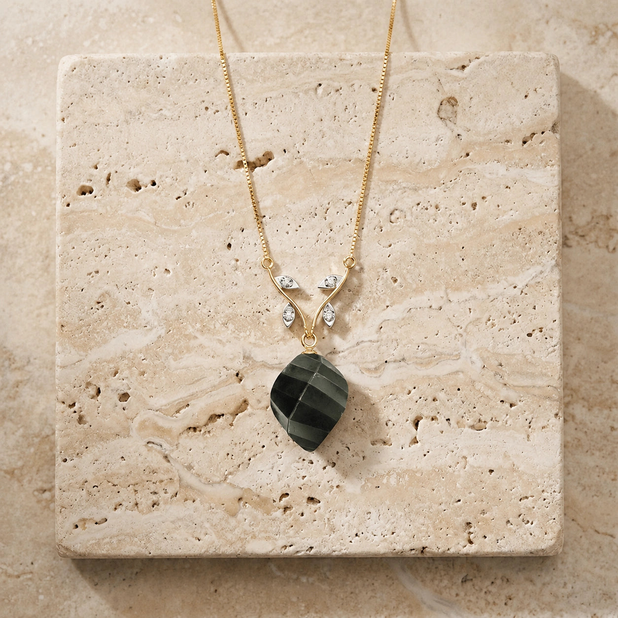 Yellow Gold Spinel & Diamond — Anselma
