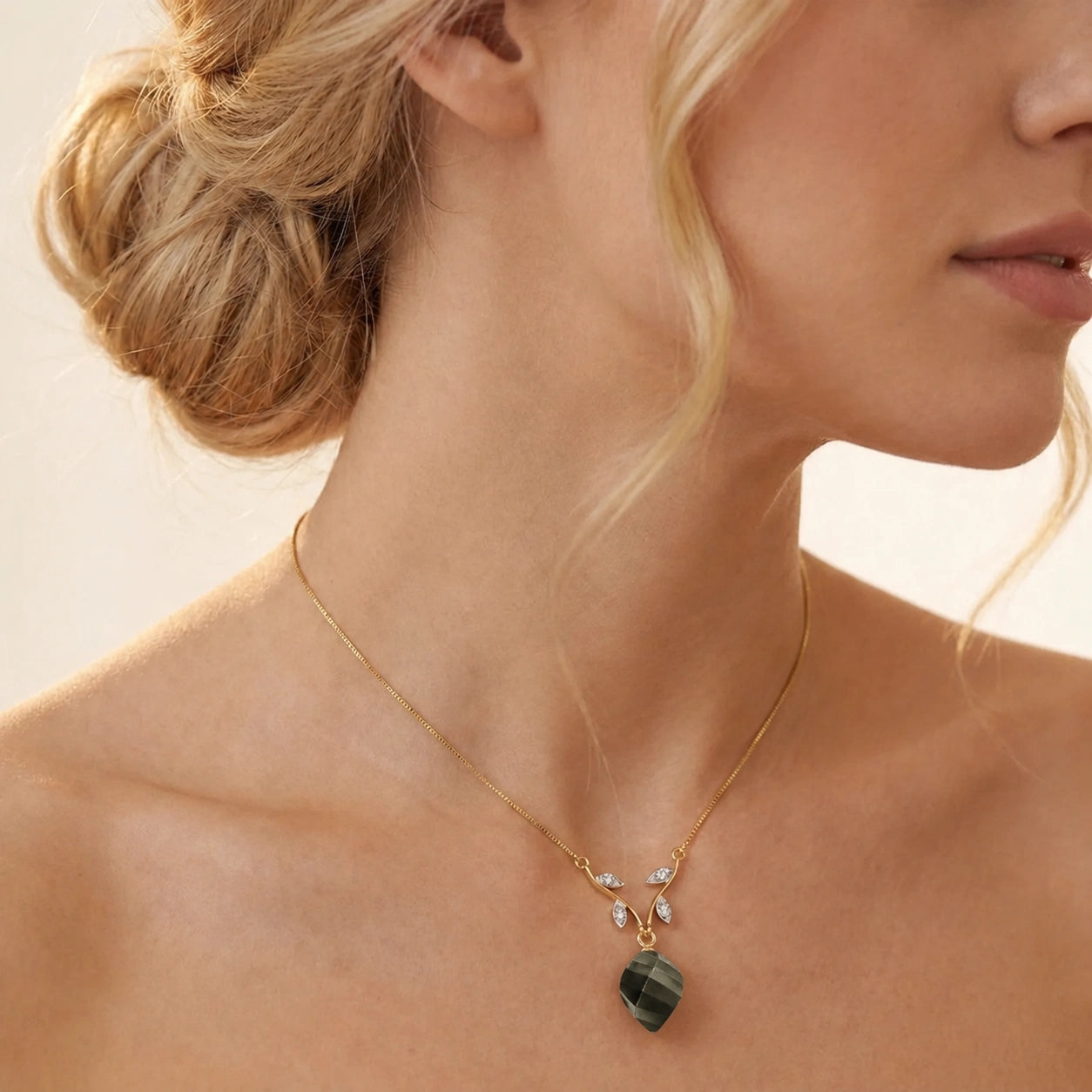 Yellow Gold Spinel & Diamond — Anselma