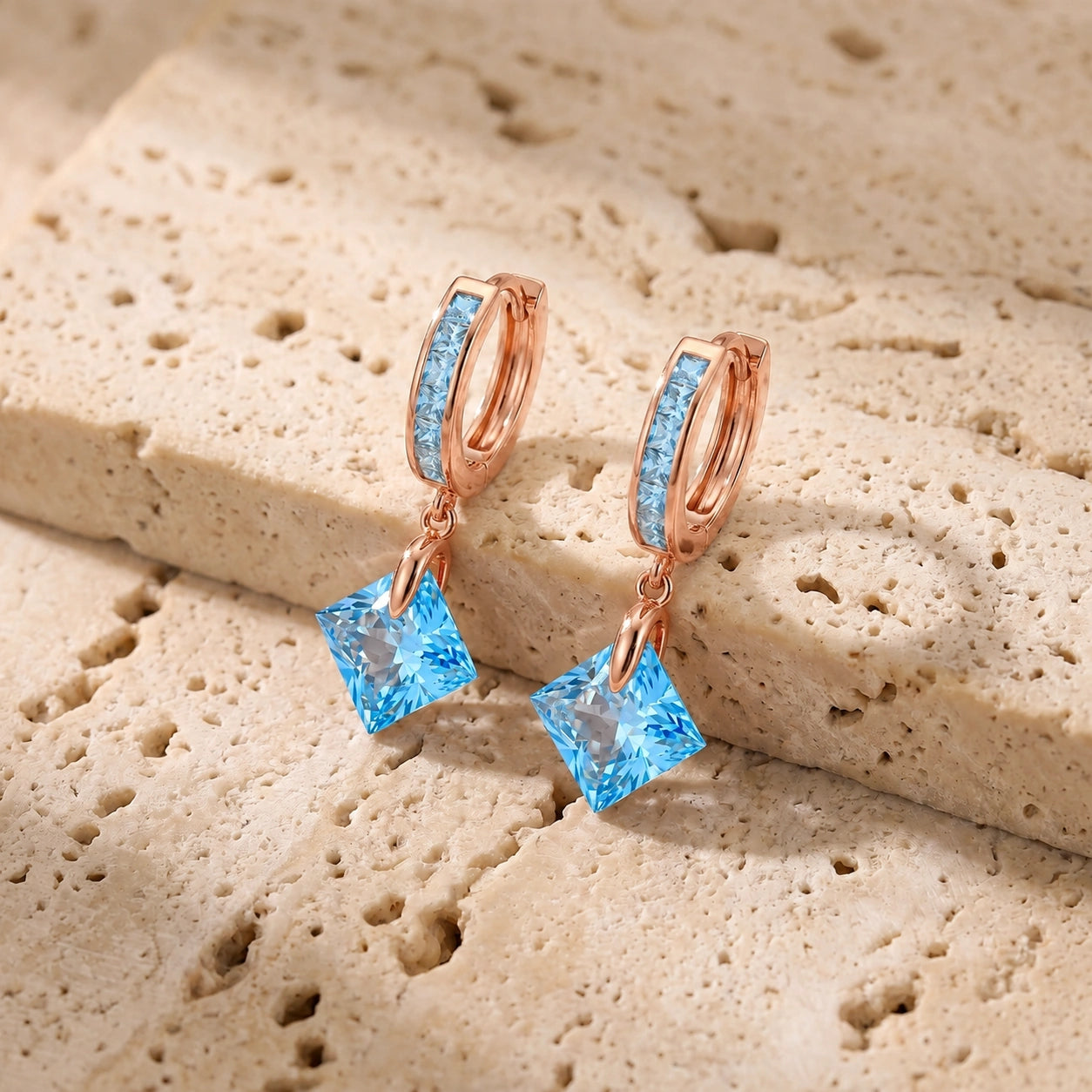 Rose Gold Blue Topaz — Mariaanita